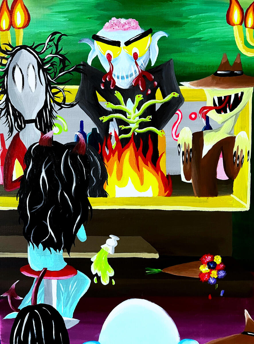 Acrylic on canvas. Boston, Massachusetts. Ca. 2021.