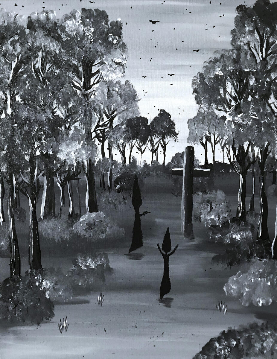 Acrylic on canvas. Boston, Massachusetts. Ca. 2019.